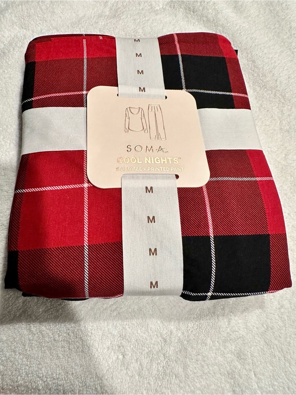 Soma Cool Nights Red Buffalo Plaid Pajama Set